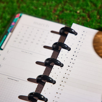 2031 Florescent Florals Customizable Planner - Skinny Mini Horizontal Layout - 12 Months