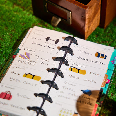 2030 Florescent Florals Customizable Planner - Skinny Mini Horizontal Layout - 12 Months