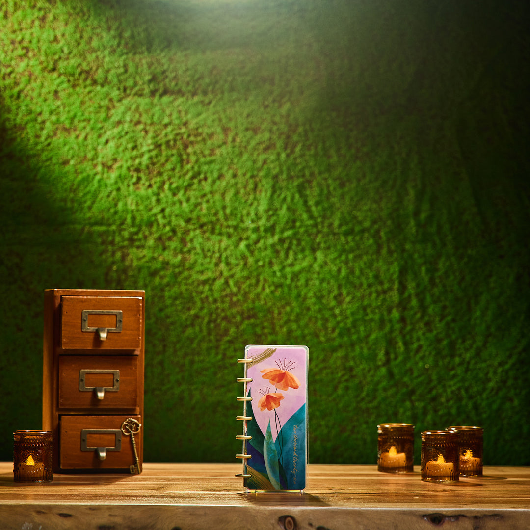 2026 Floral Energy Customizable Planner - Skinny Mini Horizontal Layout - 12 Months