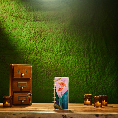 2028 Floral Energy Customizable Planner - Skinny Mini Horizontal Layout - 12 Months