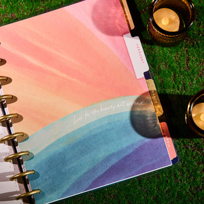 2027 Floral Energy Customizable Planner - Classic Color Block Layout - 12 Month