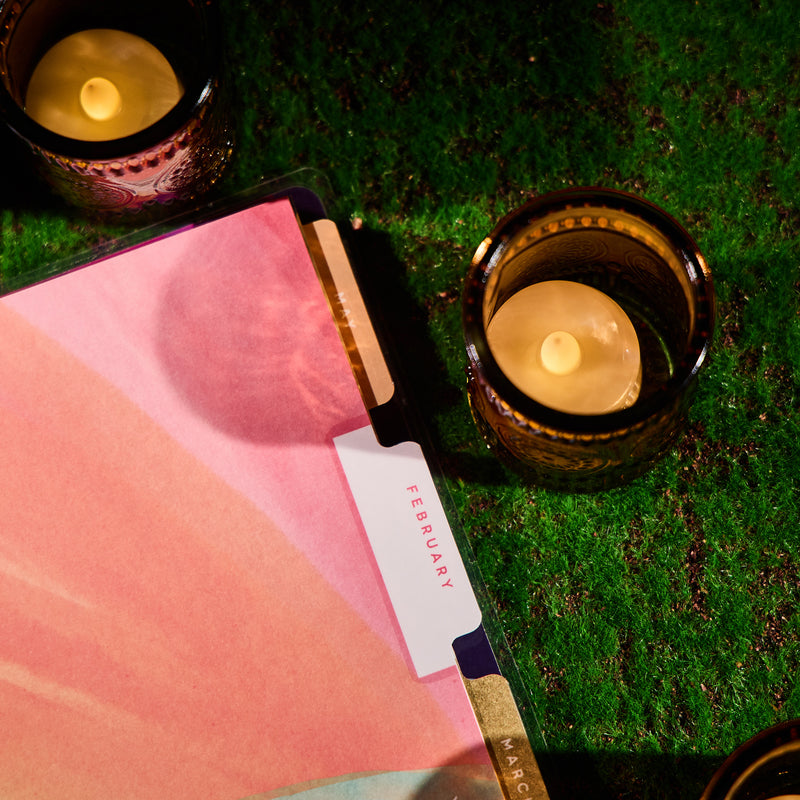 2033 Floral Energy Customizable Planner - Classic Color Block Layout - 12 Month