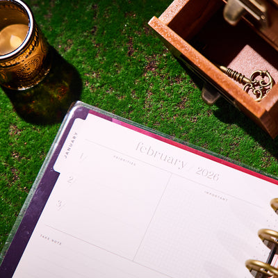 2037 Floral Energy Customizable Planner - Classic Color Block Layout - 12 Month