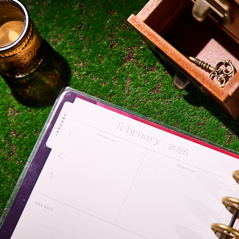 2037 Floral Energy Customizable Planner - Classic Color Block Layout - 12 Month