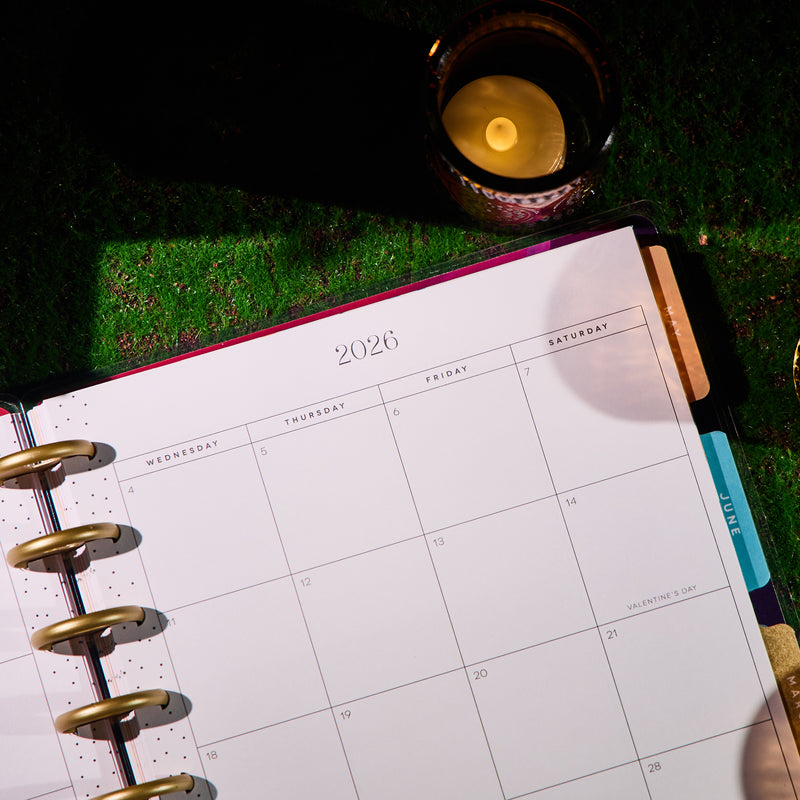 2035 Floral Energy Customizable Planner - Classic Color Block Layout - 12 Month