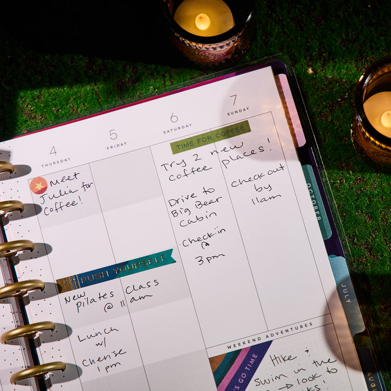 2031 Floral Energy Customizable Planner - Classic Color Block Layout - 12 Month