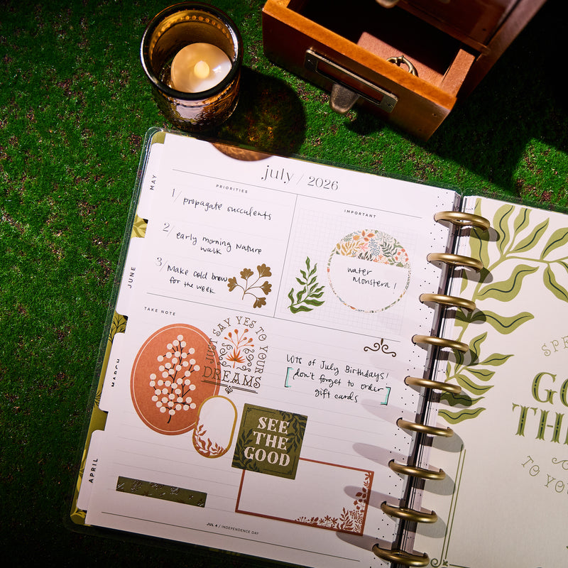 2030 Herbarium Customizable Planner - Classic Horizontal Layout - 12 Months