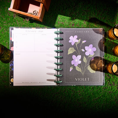 2033 Noir Garden Customizable Planner - Classic Horizontal Layout - 12 Month