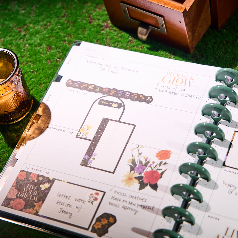 2030 Noir Garden Customizable Planner - Classic Horizontal Layout - 12 Month