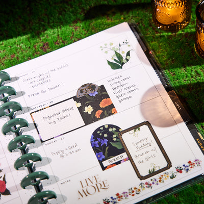 2031 Noir Garden Customizable Planner - Classic Horizontal Layout - 12 Month