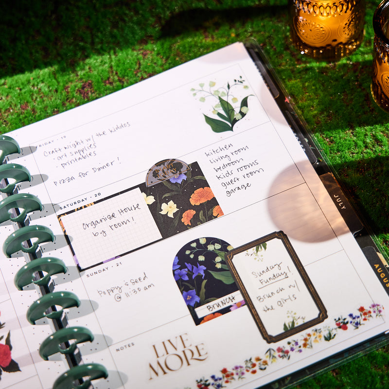 2031 Noir Garden Customizable Planner - Classic Horizontal Layout - 12 Month