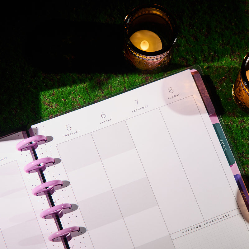 2036 Butterfly Botanics Customizable Planner - Classic Color Block Layout - 12 Month