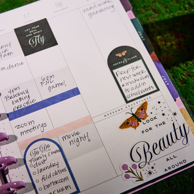 2031 Butterfly Botanics Customizable Planner - Classic Color Block Layout - 12 Month
