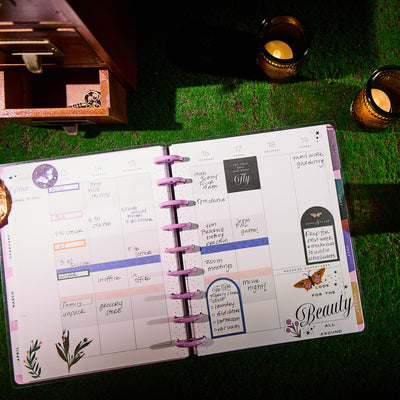 2029 Butterfly Botanics Customizable Planner - Classic Color Block Layout - 12 Month