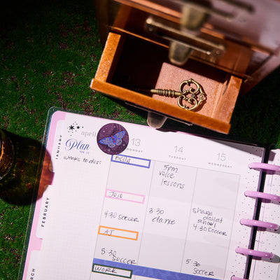 2030 Butterfly Botanics Customizable Planner - Classic Color Block Layout - 12 Month