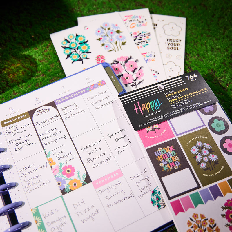 Florescent Florals - Value Pack Stickers