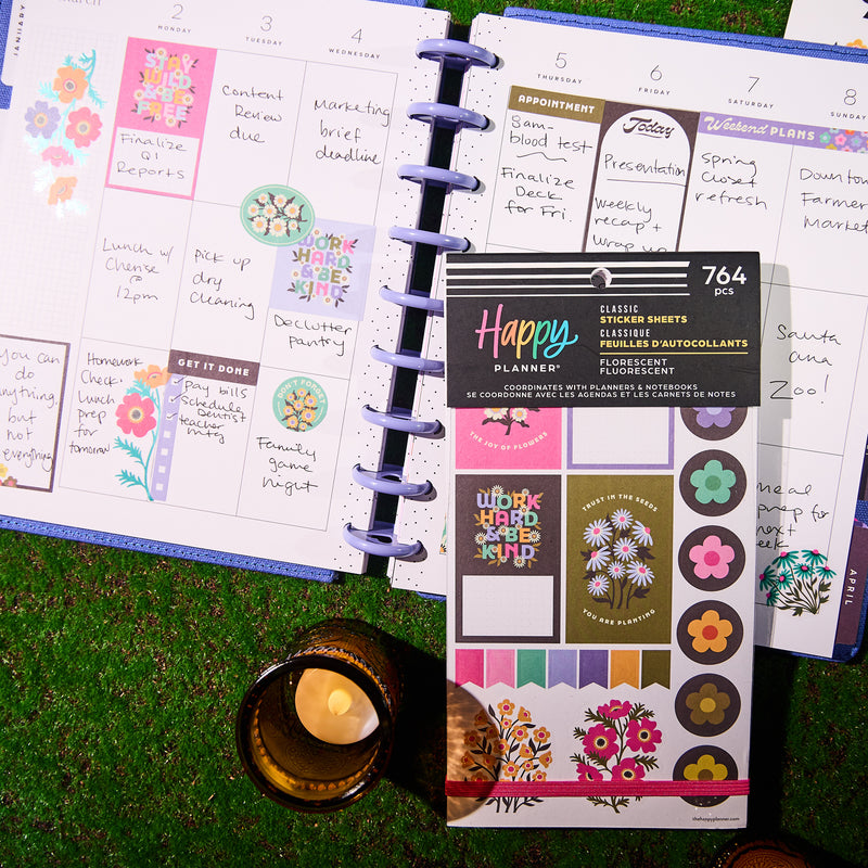 Florescent Florals - Value Pack Stickers