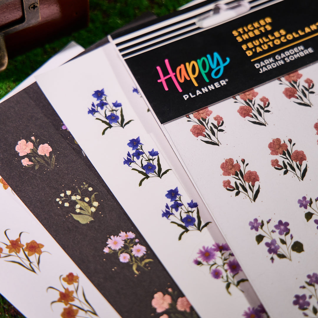 Lavendel Garten Sticker Set – 2 Bögen Floraler Aufkleber Für Journal, Planer & Deko (180 X 110 Mm)