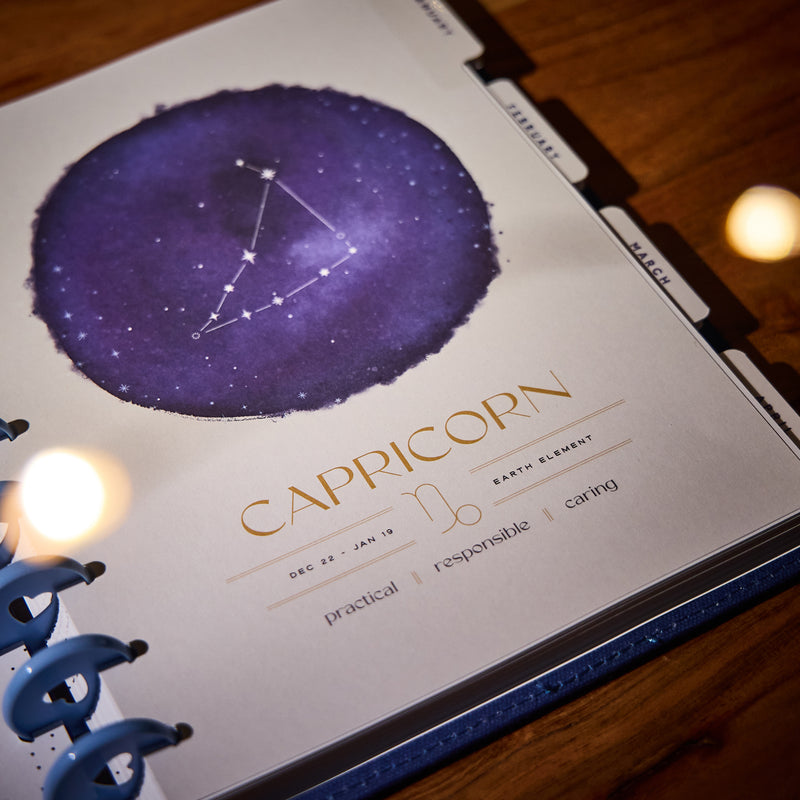 2030 SPECIALTY Star Signs Customizable Planner - Classic Horizontal Layout - 12 Month