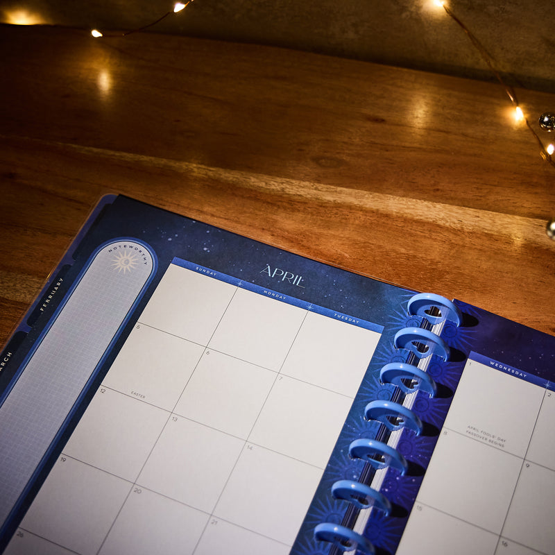 2034 Star Signs Customizable Planner - Big Vertical Layout - 12 Month