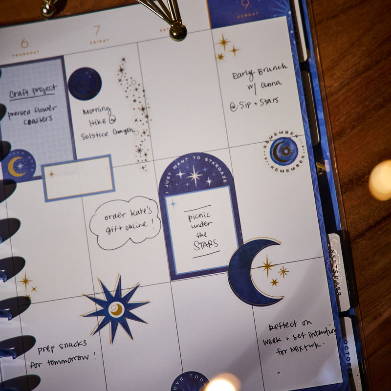 2031 Star Signs Customizable Planner - Big Vertical Layout - 12 Month