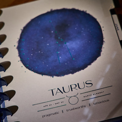 2027 Star Signs Customizable Planner - Classic Vertical Layout - 12 Month