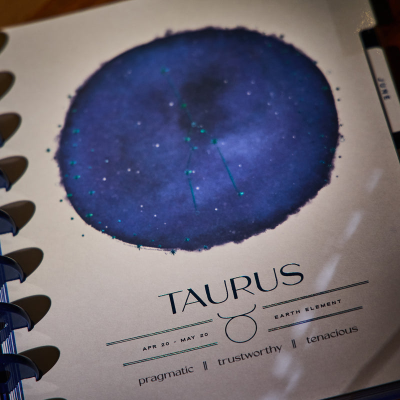 2027 Star Signs Customizable Planner - Classic Vertical Layout - 12 Month