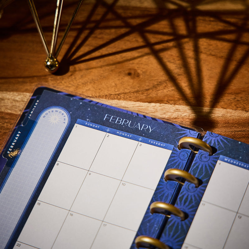 2034 Star Signs Customizable Planner - Mini Dashboard Layout - 12 Month