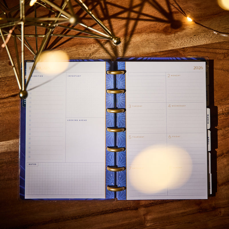 2035 Star Signs Customizable Planner - Mini Dashboard Layout - 12 Month