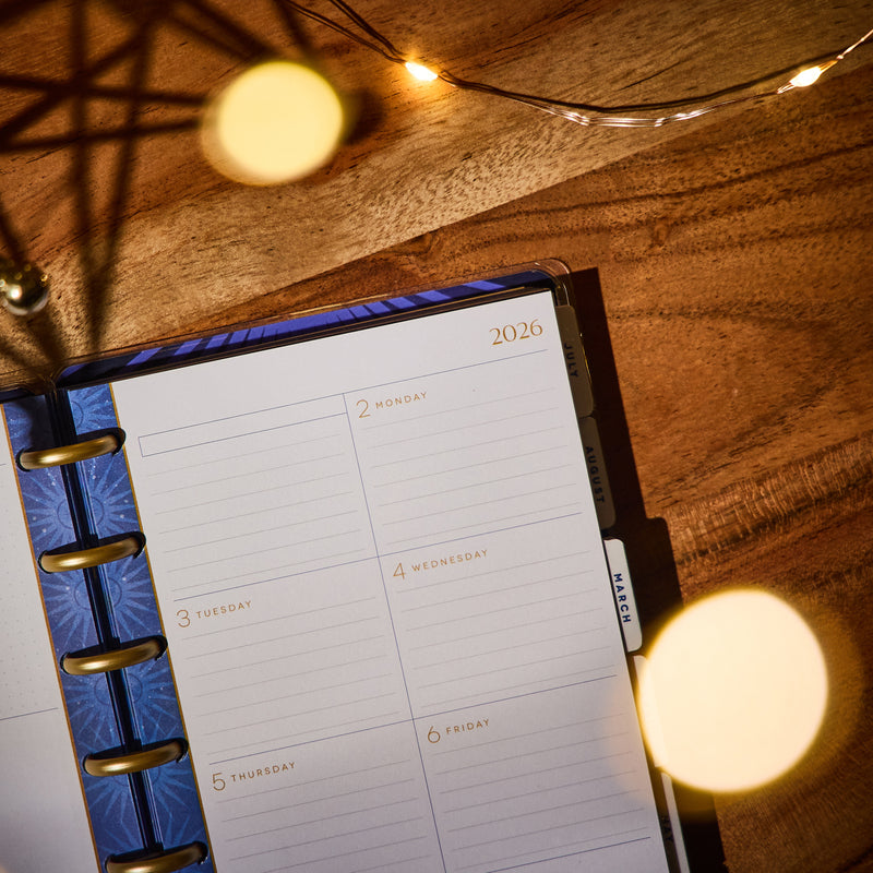 2036 Star Signs Customizable Planner - Mini Dashboard Layout - 12 Month