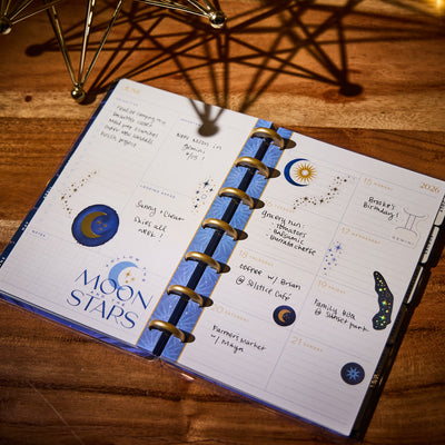 2029 Star Signs Customizable Planner - Mini Dashboard Layout - 12 Month