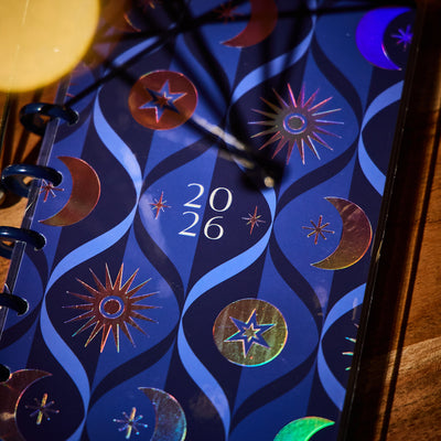2030 Star Signs Customizable Planner - Skinny Classic Horizontal Layout - 12 Month