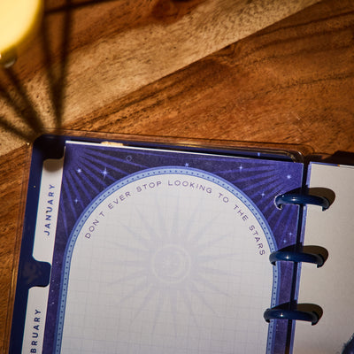 2036 Star Signs Customizable Planner - Skinny Classic Horizontal Layout - 12 Month