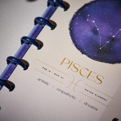 2027 Star Signs Customizable Planner - Skinny Classic Horizontal Layout - 12 Month