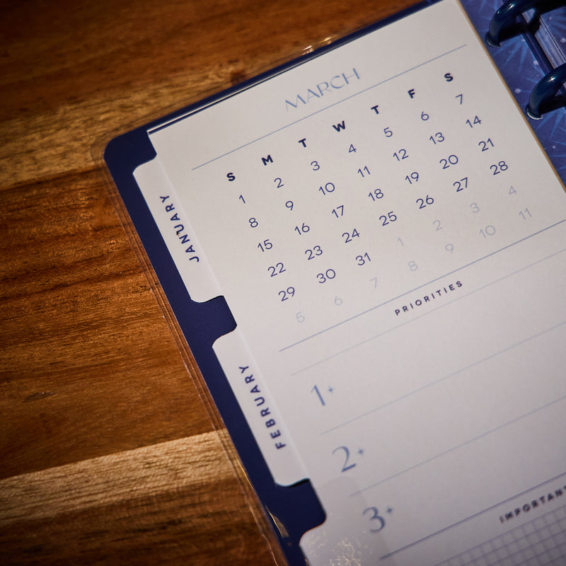 2037 Star Signs Customizable Planner - Skinny Classic Horizontal Layout - 12 Month