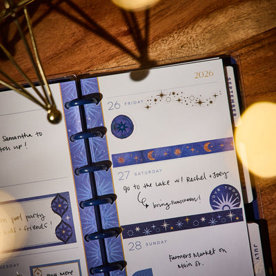 2033 Star Signs Customizable Planner - Skinny Classic Horizontal Layout - 12 Month