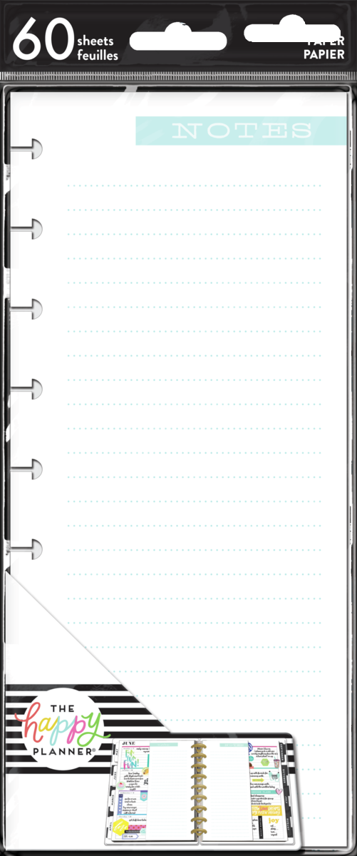 Blue Notes - Classic Half Sheet Filler Paper - 60 Sheets – Happy Planner