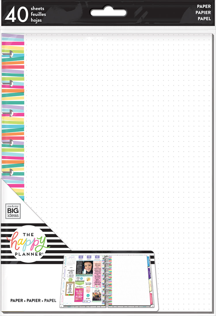 Multi Stripe - Classic Dot Grid Filler Paper - 40 Sheets