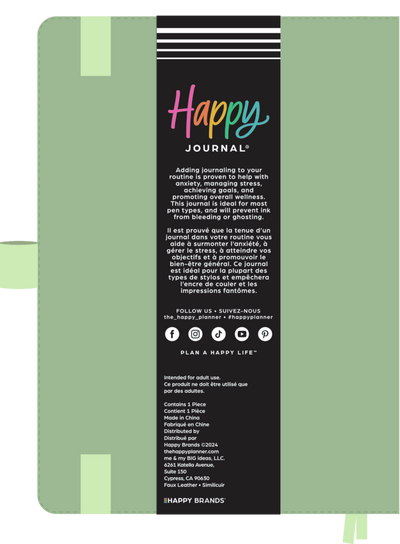 Sage Gratitude - Guided Gratitude Happy Journal® - 80 Sheets - 160GSM Paper