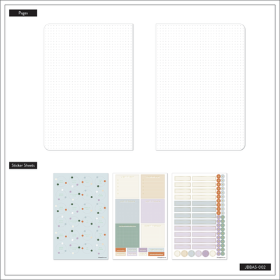 Mauve & Moss - Bullet Dot Grid Happy Journal - 80 Sheets - 160 GSM Paper