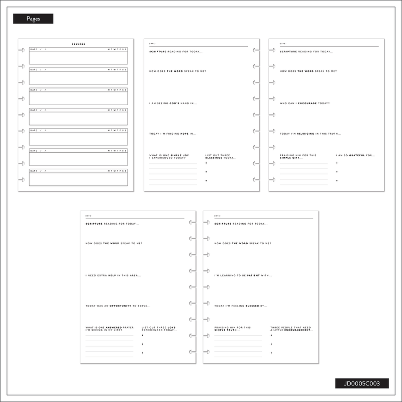 Reflect & Grow - Classic Guided Faith Journal - 80 Sheets