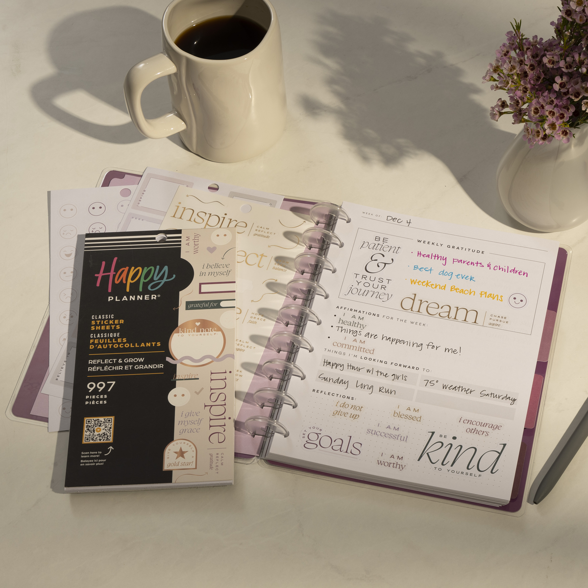 Reflect & Grow - Classic Guided Gratitude Journal - 80 Sheets – Happy