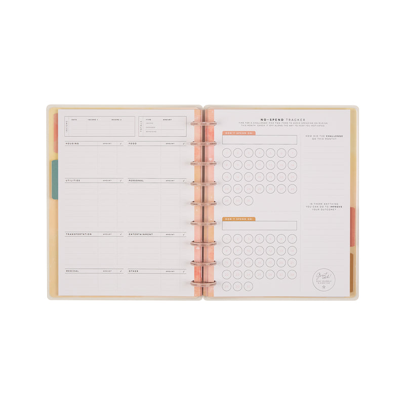 Textured Canvas Budget - Classic Guided Budget Journal - 40 Sheets