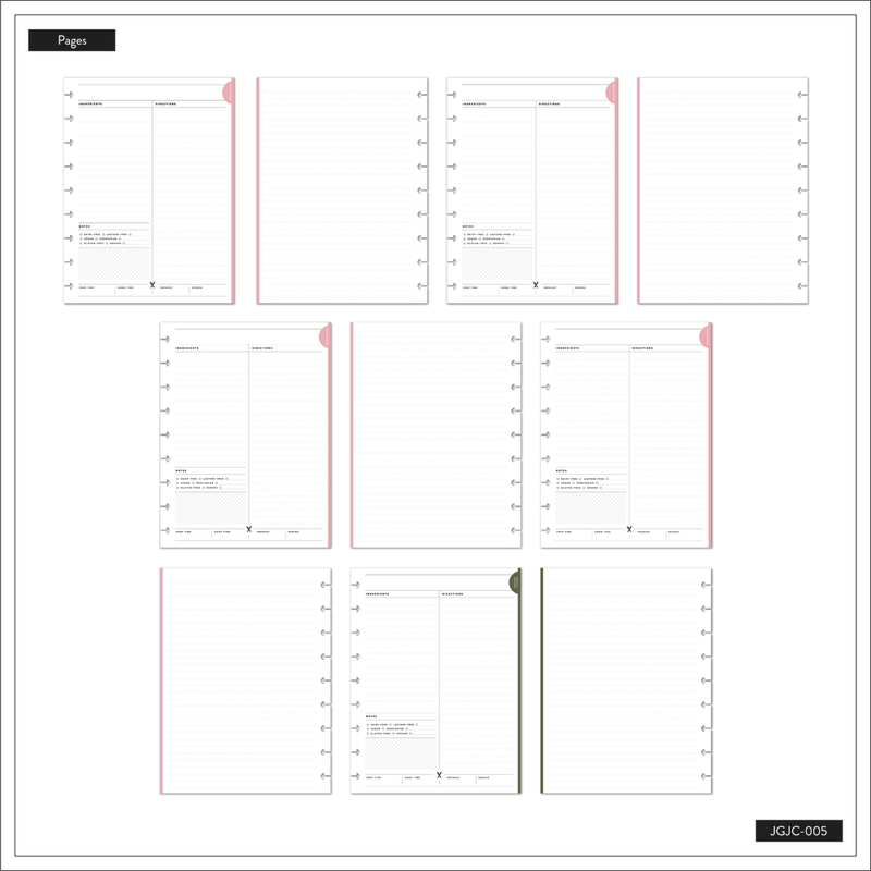 Savory Food - Classic Recipe Journal - 80 Sheets