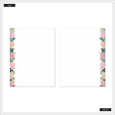 Garden Wedding - Dotted Lined Big Notebook - 60 Sheets