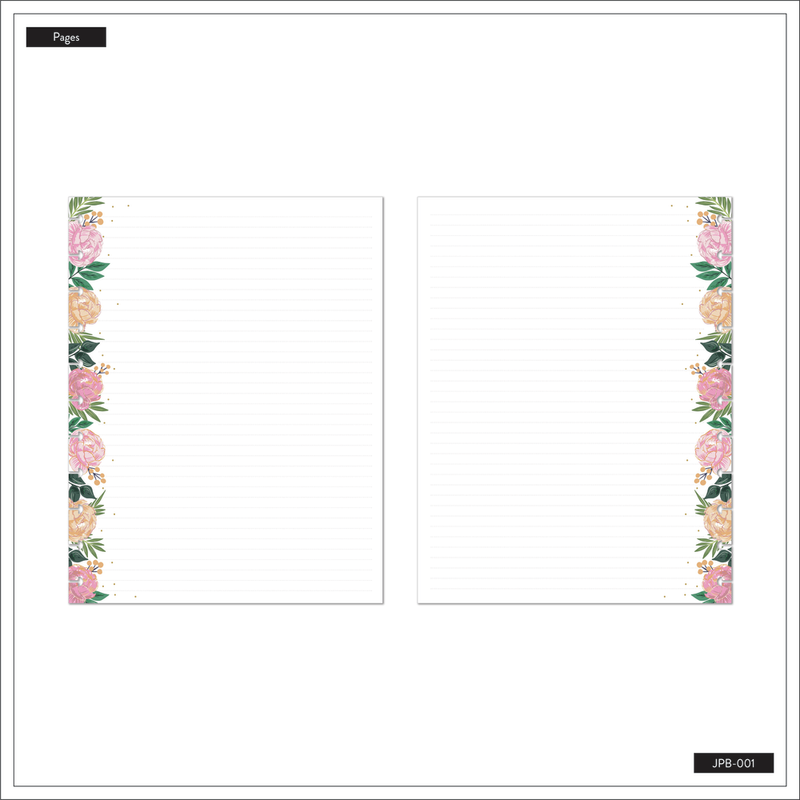 Garden Wedding - Dotted Lined Big Notebook - 60 Sheets