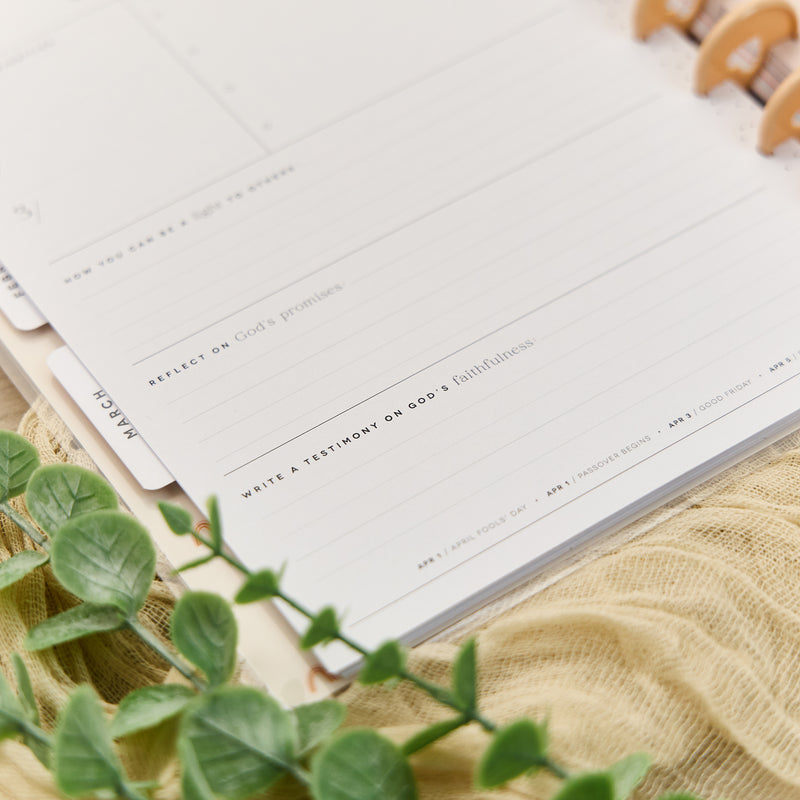 2036 Watercolor Grace Customizable Faith Planner - Classic Faith Layout - 12 Month