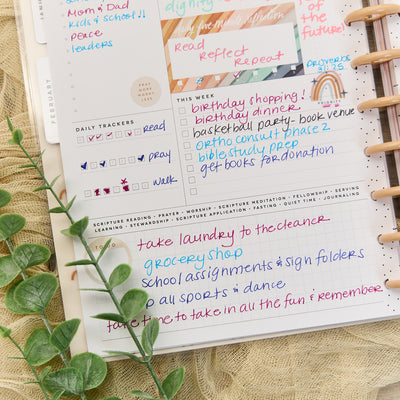 2030 Watercolor Grace Customizable Faith Planner - Classic Faith Layout - 12 Month