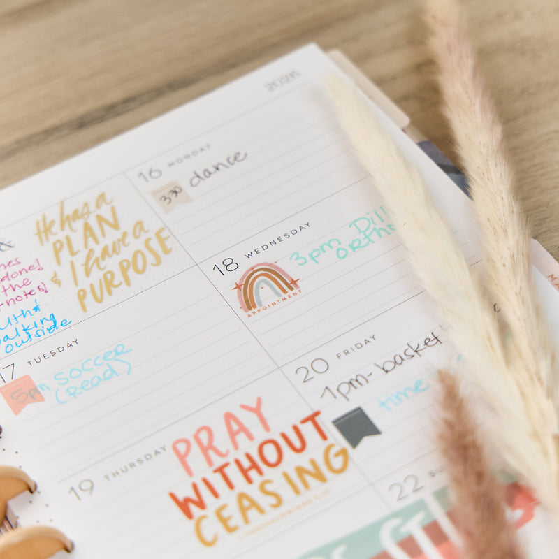 2033 Watercolor Grace Customizable Faith Planner - Classic Faith Layout - 12 Month