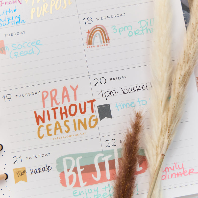 2032 Watercolor Grace Customizable Faith Planner - Classic Faith Layout - 12 Month